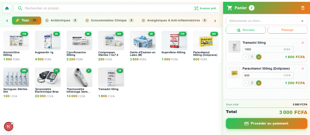 Point de Vente (POS) & Caisse Pharmacie Tactile
